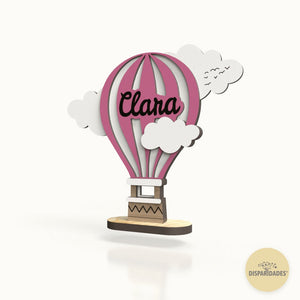 BASE BALÃO NAS NUVENS, produzido em madeira de pinho, carvalho e mdf branco e rosa, para menina BASE BALÃO NAS NUVENS, produzido em madeira de pinho, carvalho e mdf branco e rosa, para menina
