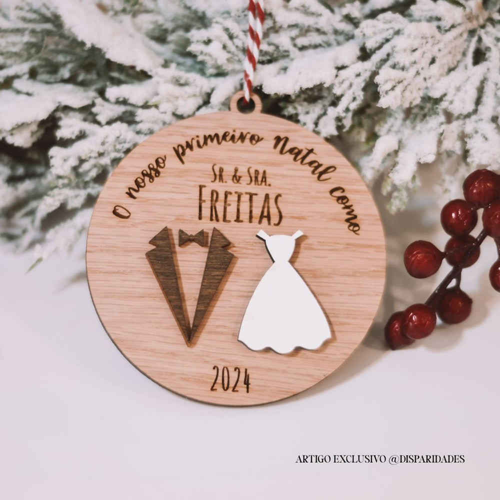 Christmas Ball 1st Christmas as Mr. and Mrs. - Customized