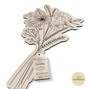 bouquet de madeira flores de primavera com etiqueta, oferta final de ano, educadoras e auxiliares bouquet de madeira flores de primavera com etiqueta, oferta final de ano, educadoras e auxiliares