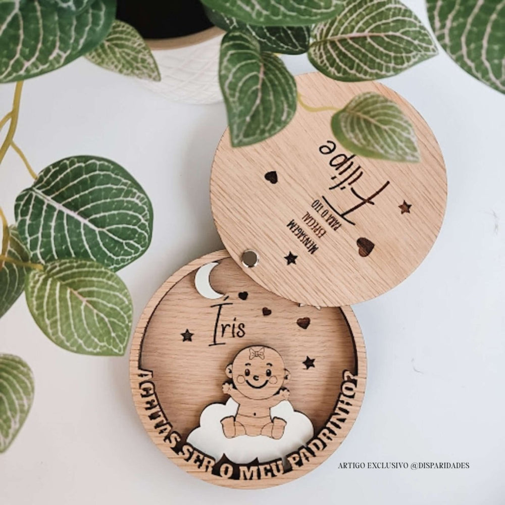 Invitation for Godparents of Baptism 'Baby in the Clouds'