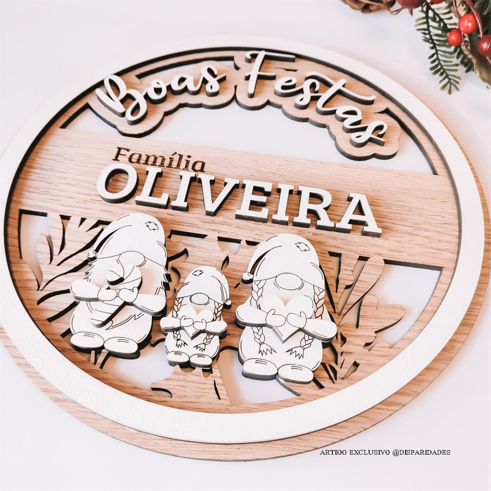Christmas Wreath - Elf Family