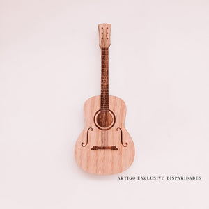Rustic Wood Pick Holder Guitar Rustic Wood Pick Holder Guitar