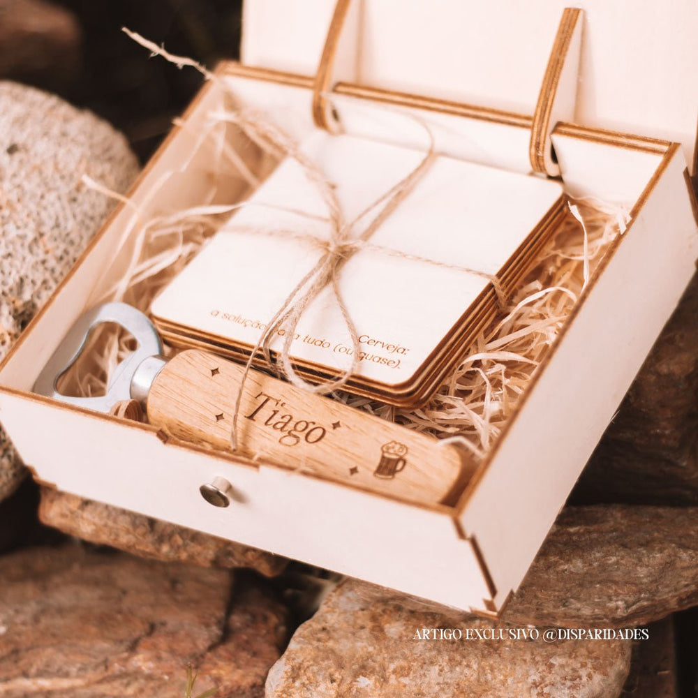 Wooden Box Kit with Beer Accessories | BeerCraft