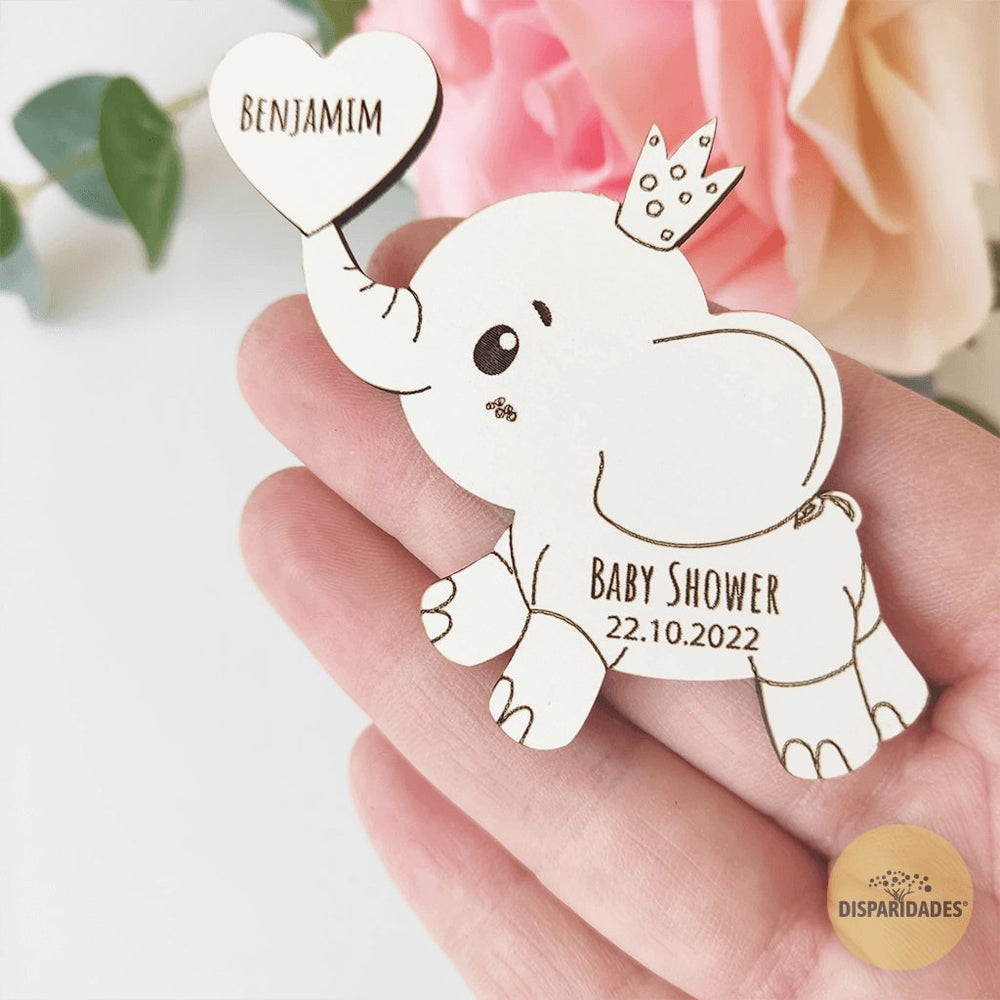 Lembrança Elefante com Coração em branco