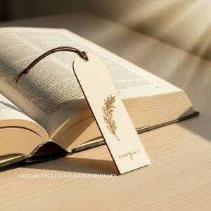 Marcador de Livro em Madeira Rústica | Essências Marcador de Livro em Madeira Rústica | Essências
