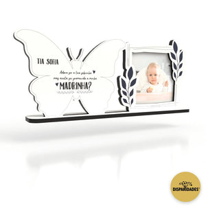 Moldura Convite Batismo Borboleta em branco Moldura Convite Batismo Borboleta em branco