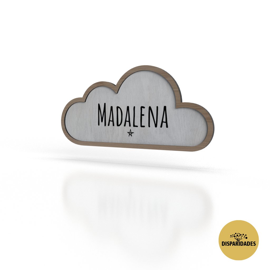 A nuvem decorativa, vai tornar o quarto dos mais pequenos, único! Personalizado com o nome ou mensagem. Produzido através de materiais ecologicamente processados. Podes personalizar o nome ou mensagem.