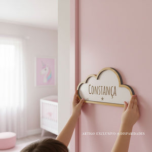 Nube decorativa con nombre personalizado Nube decorativa con nombre personalizado