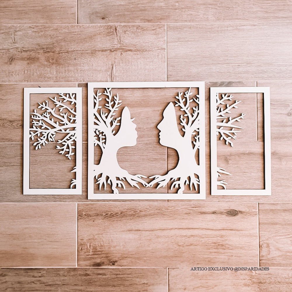 Panel triple 'Árbol del amor'