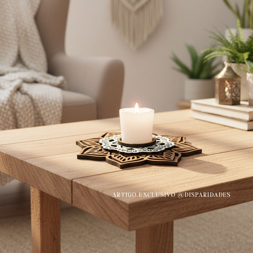 'Mandala' candle holder