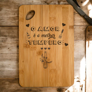Tabla de cortar de bambú - Personalizada Tabla de cortar de bambú - Personalizada