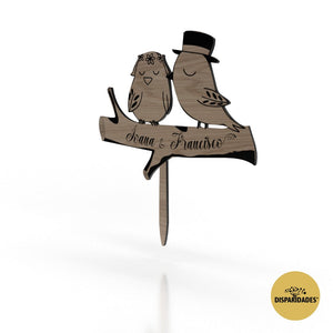 Cake Topper 'Passarinhos Apaixonados' Cake Topper 'Passarinhos Apaixonados'