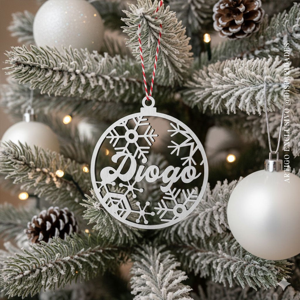Bola de Natal 'Flocos de Neve'