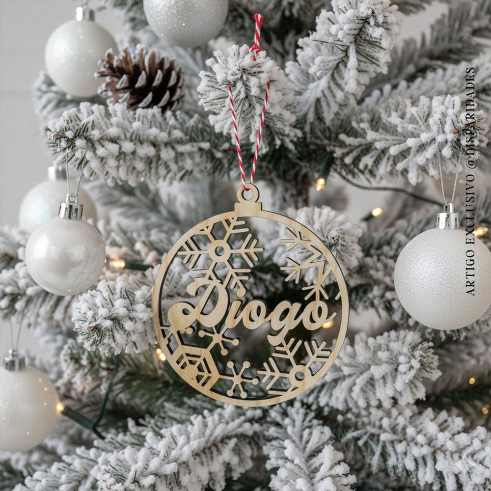 Bola de Natal 'Flocos de Neve'