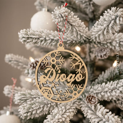 Bola de Natal 'Flocos de Neve'