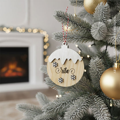 Bola de Navidad "Nieve en la Montaña" - Personalizada