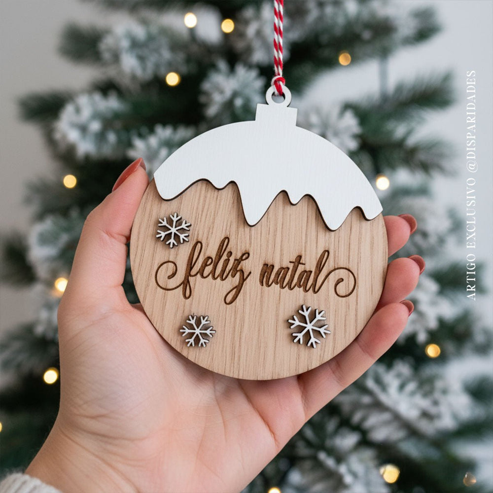 Bola de Natal "Neve na Serra"- Personalizada