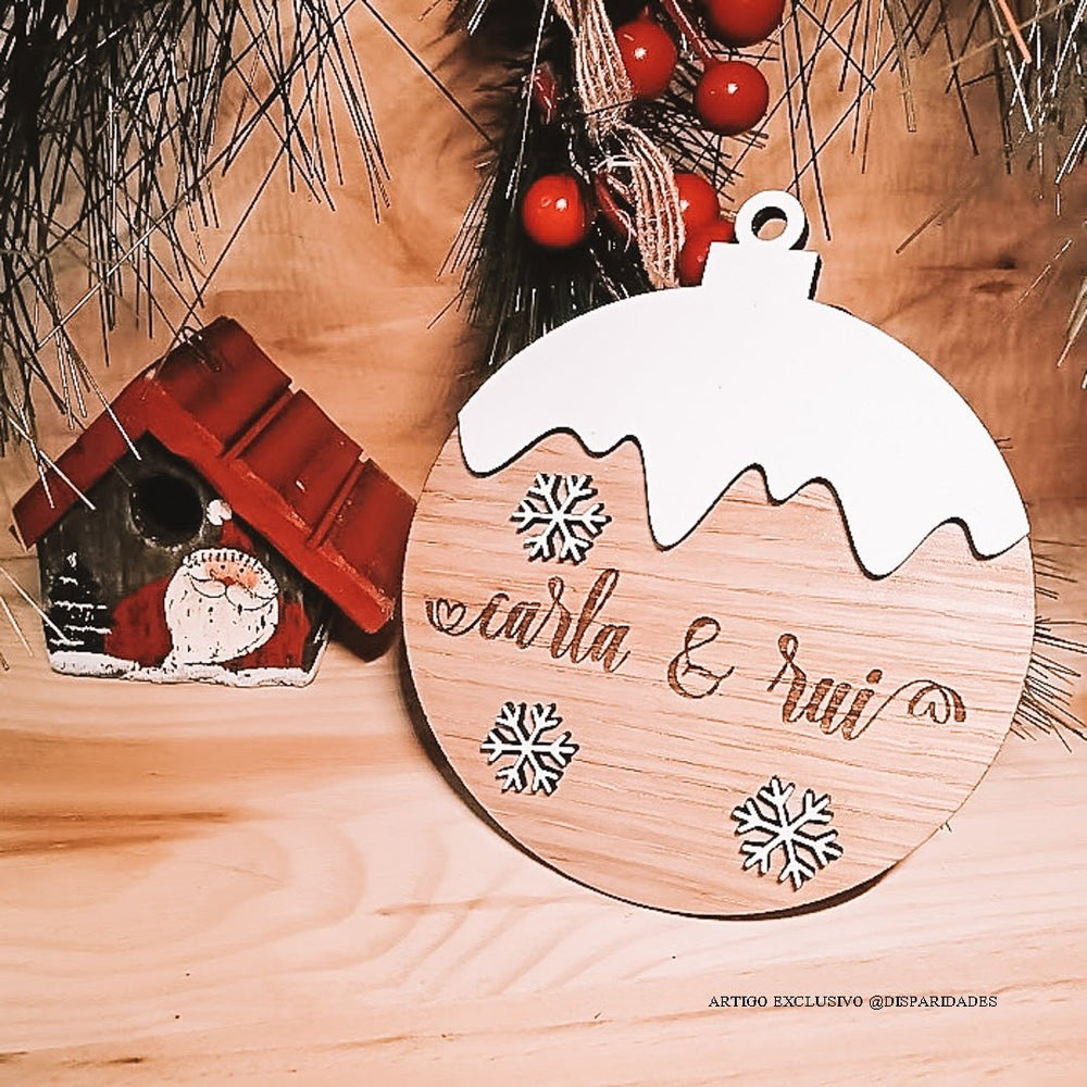 Bola de Natal "Neve na Serra"- Personalizada