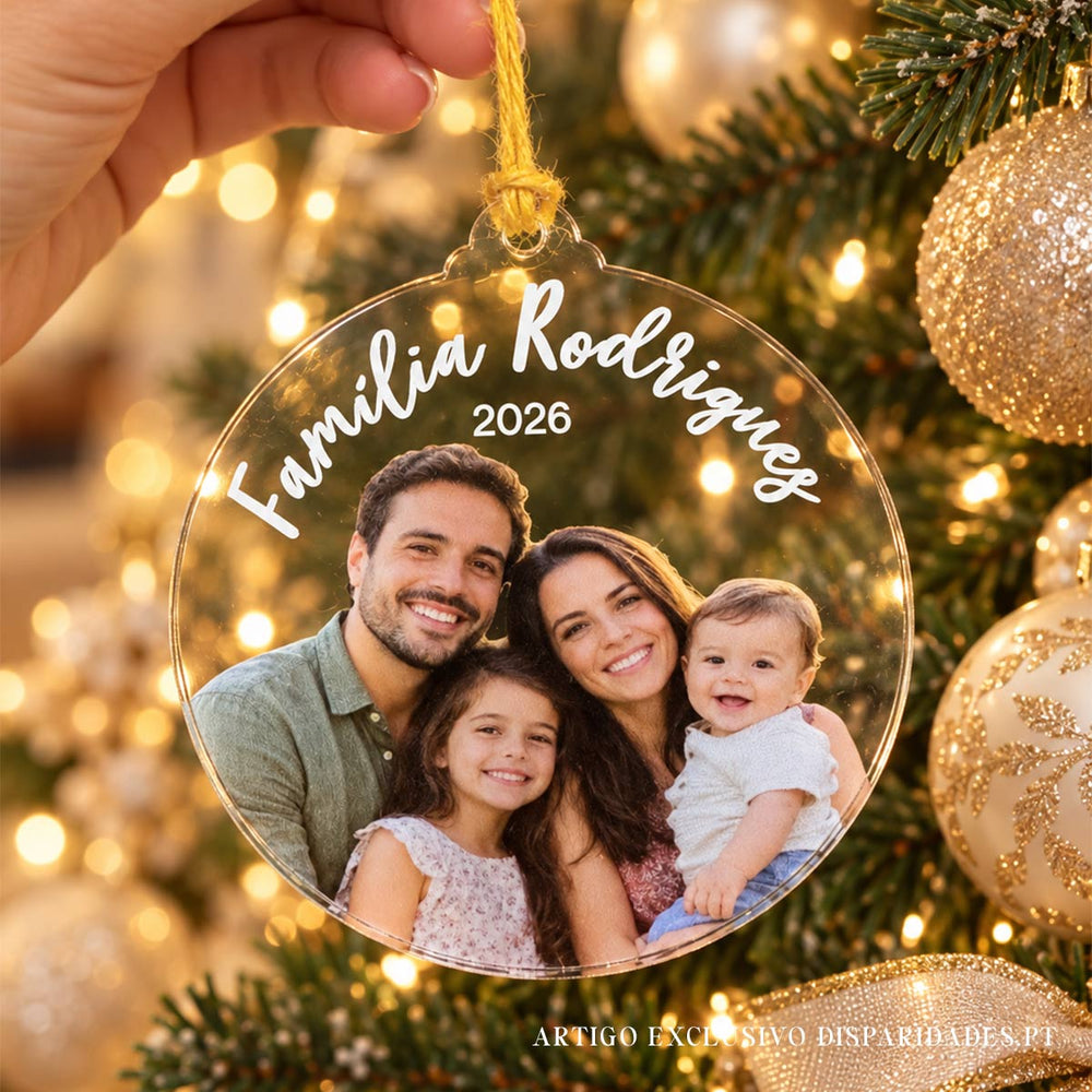 Bola de Natal Personalizada com Fotografia | Memórias que Ficam