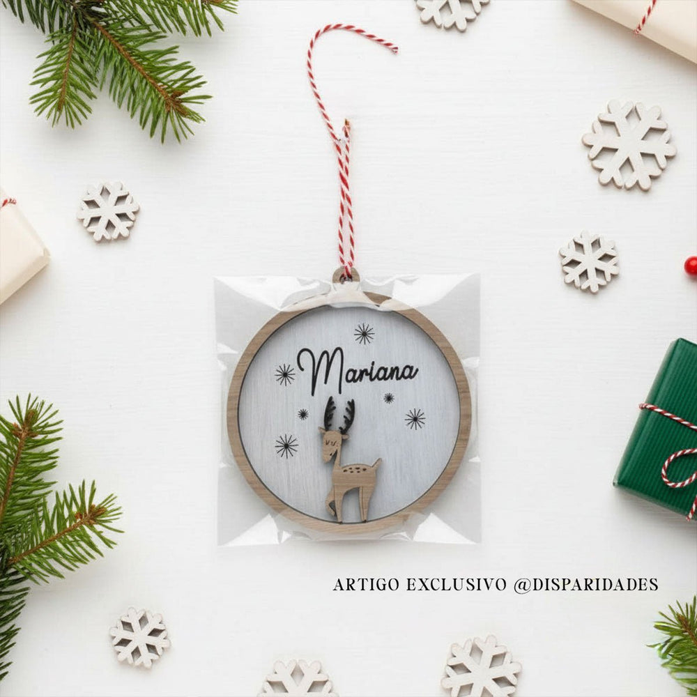 Bola de Natal  'Rena Corredora'- Personalizada