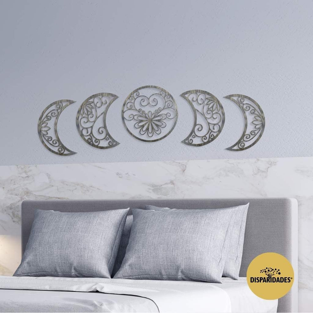 Conjunto 5 Luas Arabesca em branco,Decoração,Decoração de parede,