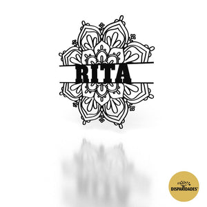 Personalized Mandala with Name in the Center