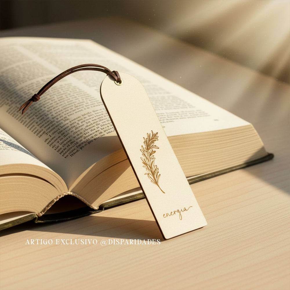 Marcador de Livro em Madeira Rústica | Essências