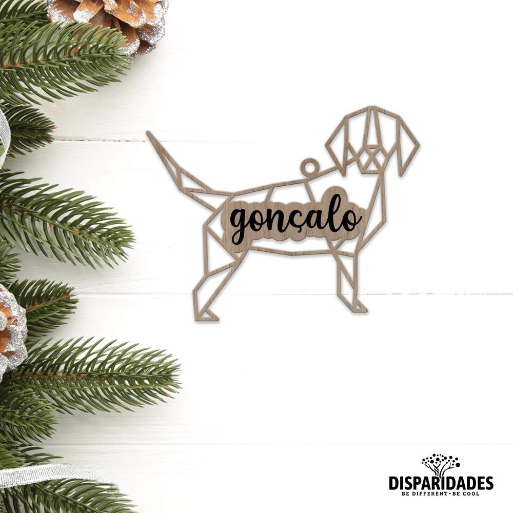 Pendente Geométrico 'Cão'-Fabricação própria-animais,Cor_Branco,Cor_Carvalho,Cor_Cinza,Cor_MDF cru,Cor_Pinho,Decoração,Decoração de Natal,Natal,Pendente