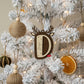 Pendente de Natal em Madeira | Rena Inicial Personalizada