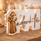 Peça decorativa “PAI adoro-te” com São António, ideal como presente religioso para o Dia do Pai