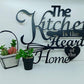 Placa decorativa 'The kitchen is the heart of the home'-Produção própria-cozinha,decoração,Decoração de parede,the kitchen