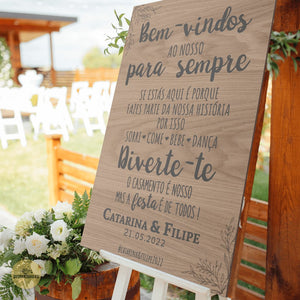Placard Boas-Vindas Bem-Vindo ao Nosso Sim Mod. 2