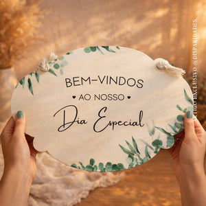 Placard de Boas-Vindas | Eucalipto