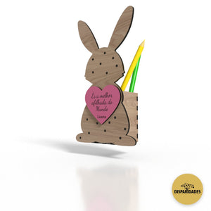 Spotted Rabbit Pencil Holder