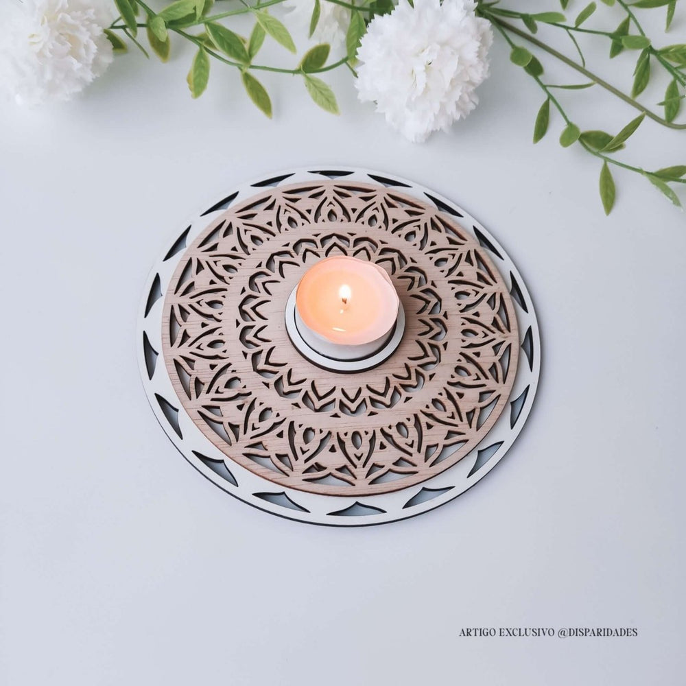 Porta-velas Mandala Circular