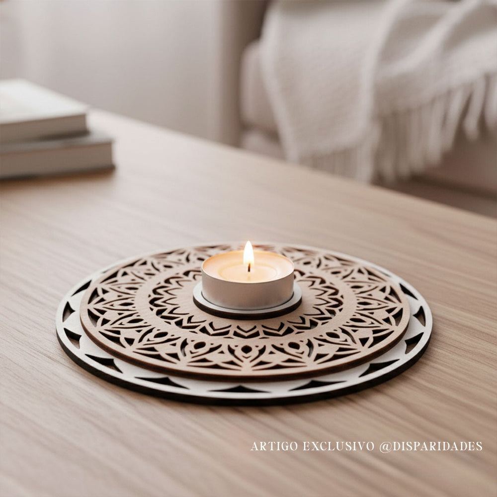 Porta-velas Mandala Circular