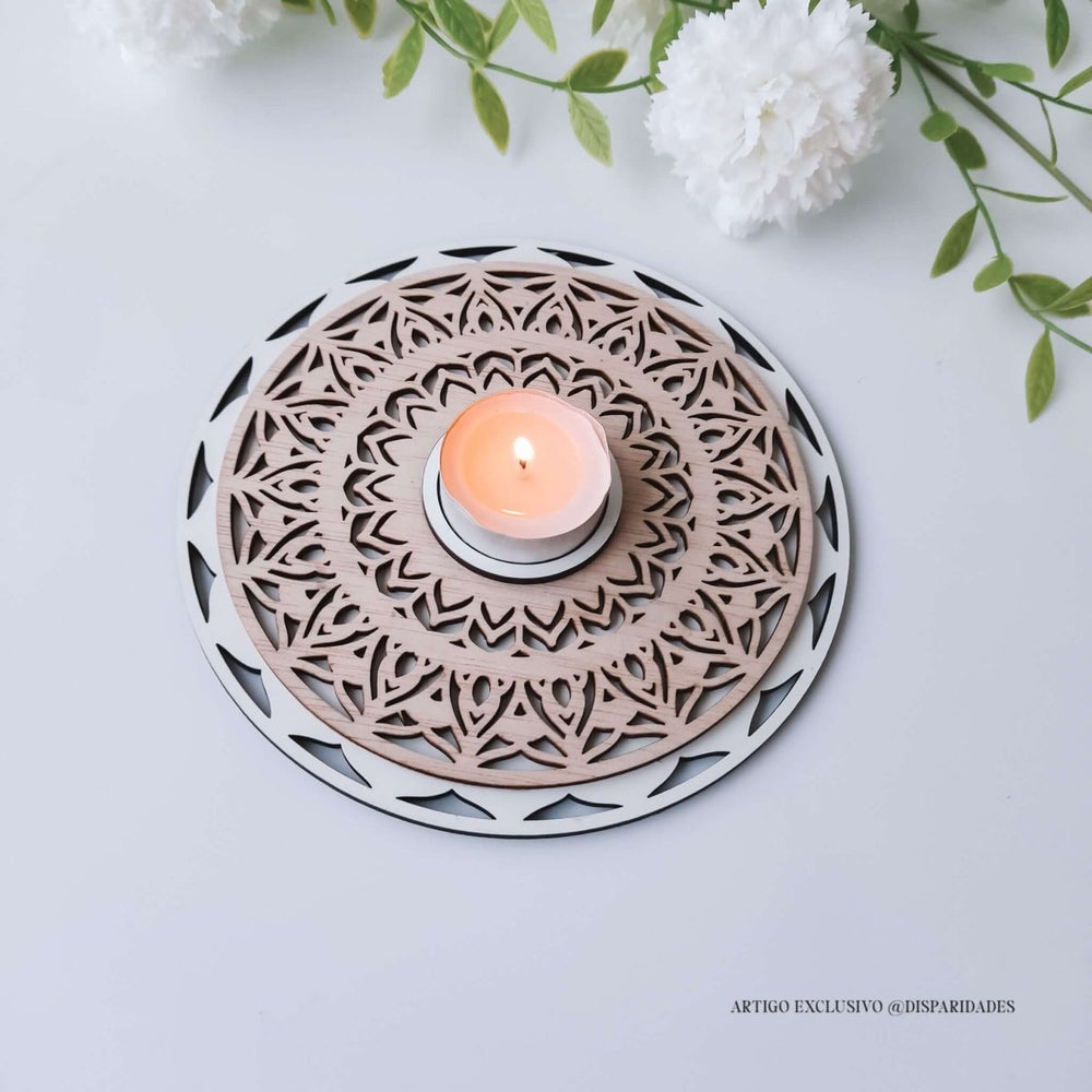 Porta-velas Mandala Circular