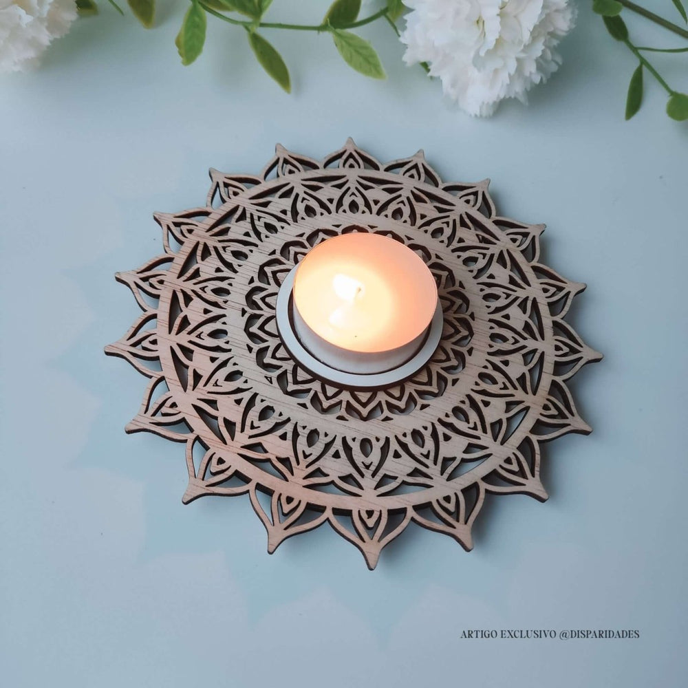 Porta-Velas Mandala Sol