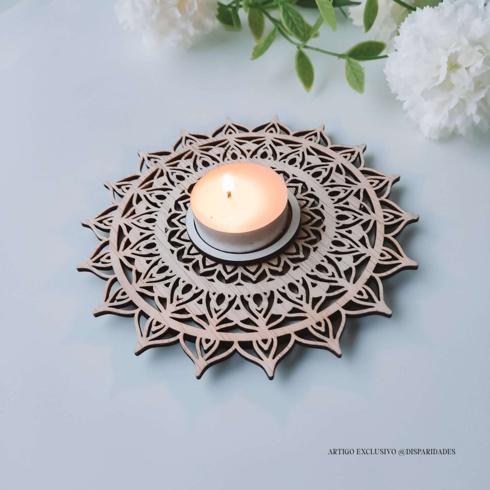 Porta-Velas Mandala Sol