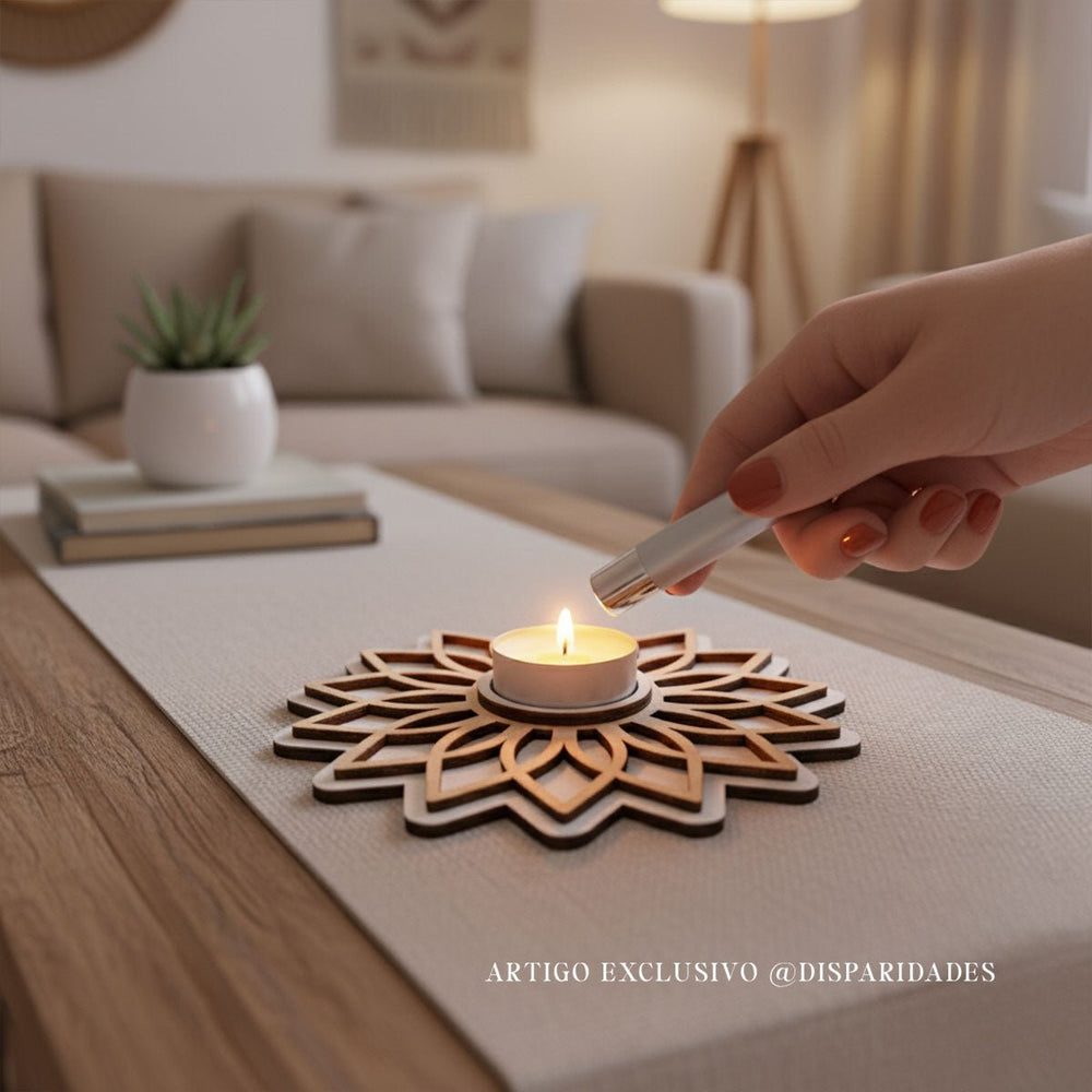 Porta-Velas Mandala Sol Mod. 2