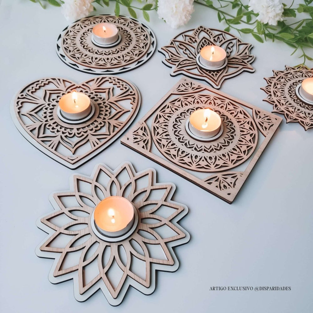 Porta-Velas Mandala Sol Mod. 2