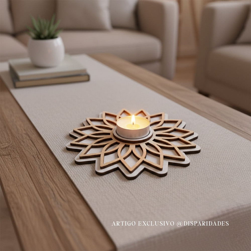 Porta-Velas Mandala Sol Mod. 2