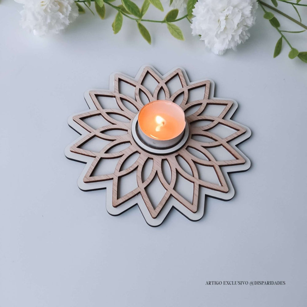 Porta-Velas Mandala Sol Mod. 2