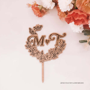 Wooden Cake Topper | Butterflies