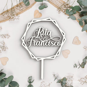 Geometric Cake Topper