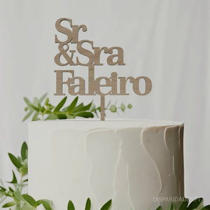 Adorno para tarta "Sr. y Sra."