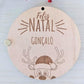 Bola de Natal Personalizada Mealheiro, presente de natal, oferta de natal, mealheiro, rena, pendente para árvore de natal, decoração de natal