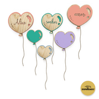 Balões Coração personalizados para parede