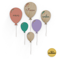 Balões Personalizados Para Parede com nomes personalizados e várias cores 