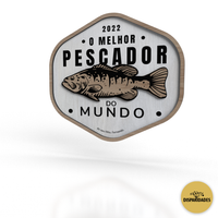 Placa personalizada 'O Melhor Pescador do Mundo'